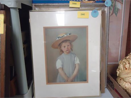 Framed Little Girl Picture