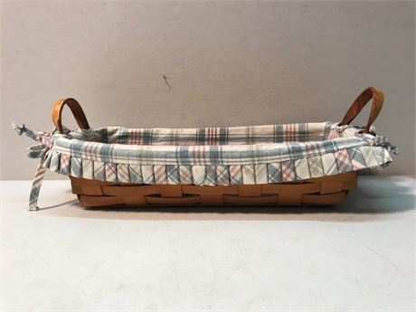 Longaberger Basket with Candleboat & Paperwork