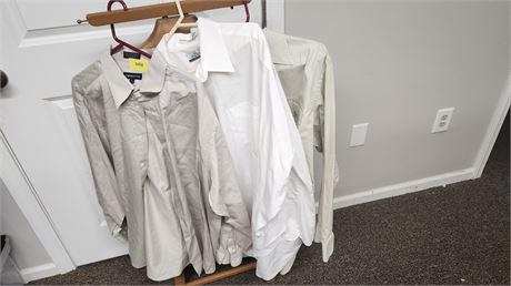 Lot Of 3 Shirts. 2 Shirts Size 17 1\2 & One Extra Large Shirt