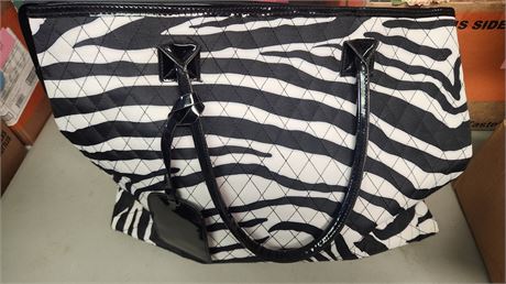 Large Black & White Handbag