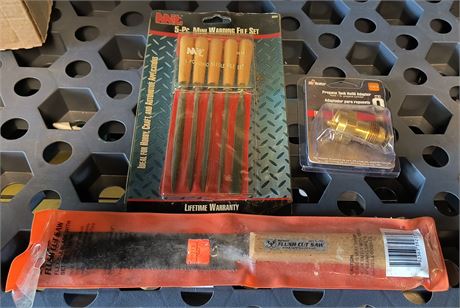 Propane Tank Refill Adapter & Flush Cut Saw & Mini Warding File Set