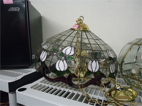 Tiffany Style Large Hanging Lamp Stained Glass