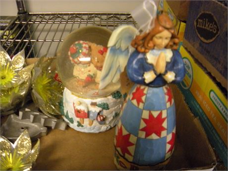Lot Of Misc. Jim Shore Angel Statue Has Broken Wing