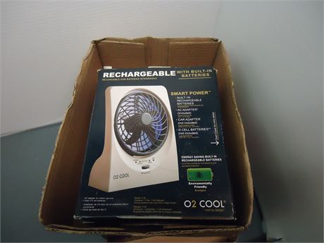 Portable Rechargeable Fan With Built In Batteries