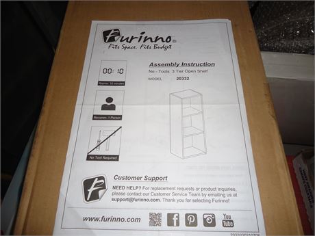 Furinno 3 Tier Open Shelf