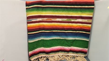 Native American Handmade Large Blanket.Has a small hole in it. I think it's wool