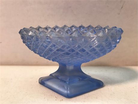 Westmoreland Blue Hobnail Salt Cellar