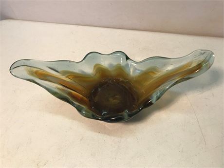 Stretch Art Glass Vase Bowl/Dish