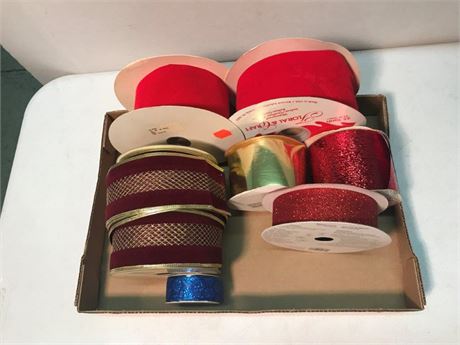 Flat of Spools of Ribbons