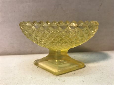 Westmoreland Yellow Hobnail Salt Cellar