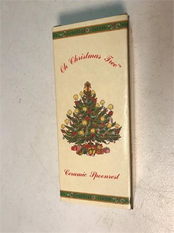 Russ Oh Christmas Tree Ceramic Spoonrest