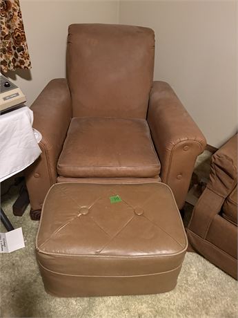 Vintage Chair and Ottoman