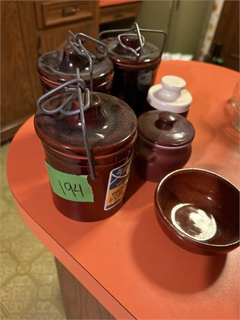 Brown Ceramic Canisters