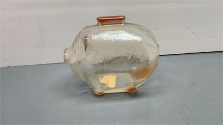 Vintage Glass Piggy Bank