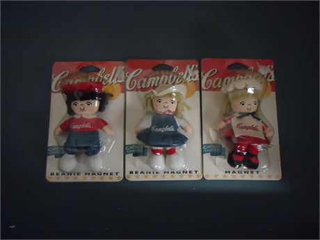 3 Campbell's Sop Beanie Magnets