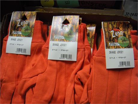 Orange Jersey Work Gloves