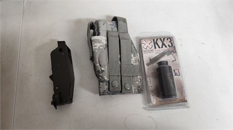 Holster and flash suppressor