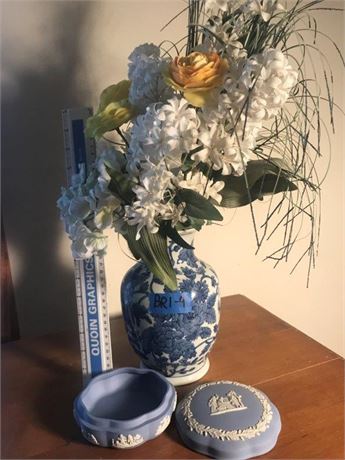 Wedgwood Dish & A Vase