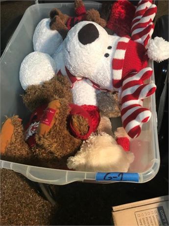 Tub of Christmas Bears & Misc.