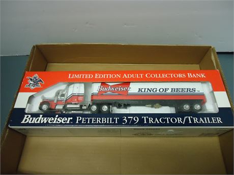 Limited Edition Budweiser Peterbilt 379 Tractor/Trailer In Original Box