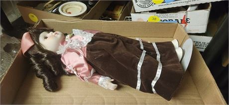 Collectible Porcelain Doll & Stand