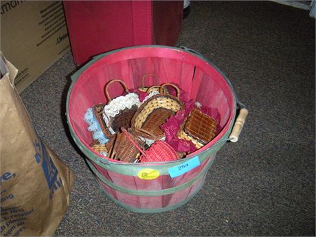 Basket Of Various Small Wicker Baskets