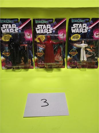 3 Star Wars Bend-Ems 1994