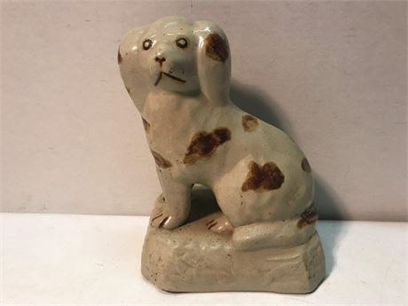 Vintage Dog Pottery Statue
