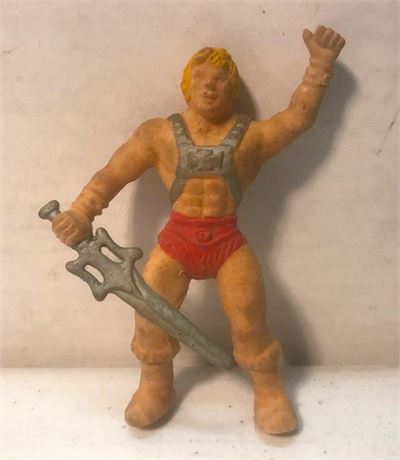 Vintage 1984 M.O.T.U. He-Man Mattel Rubber Mini Action Figure