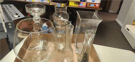 Clear glass Vases