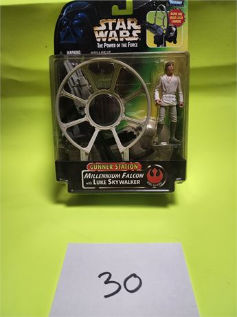 Star Wars Power of the Force Millennium Falcon with Luke Skywalker Gunner Statio