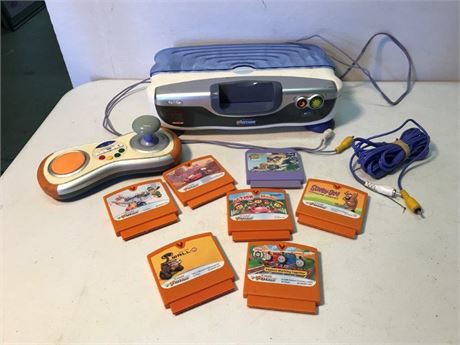 Vtech VSmile Vmotion Active Learning Video Game System Console, Controller&Games