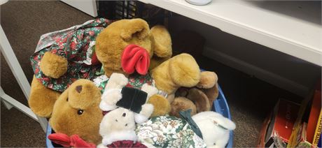 Large lot of stuffed animals