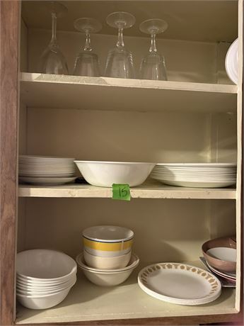 Corelle Plates and Bowls, Glassware