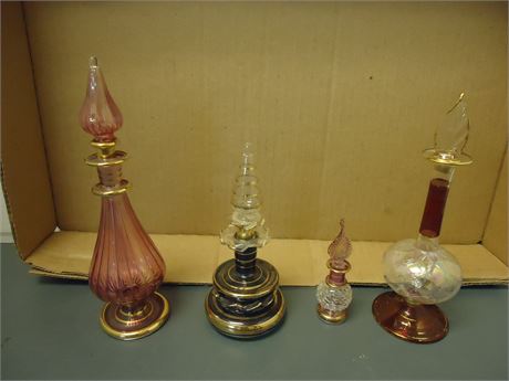 Egyptian Hand Painted Perfume Bottles