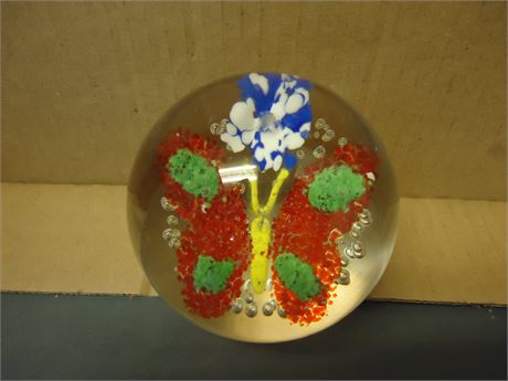 Vintage Art Glass Paperweight