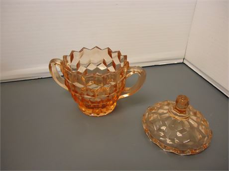 Amber Cube Glass Dish