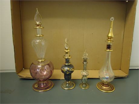 Egyptian Hand Painted Perfume Bottles