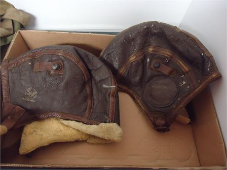 Vintage Air Force Hats & Goggles & Various Military Items