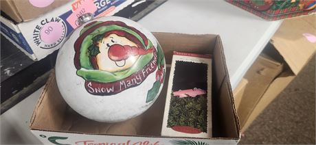 Hallmark Ornament & Large Snowman Ornament