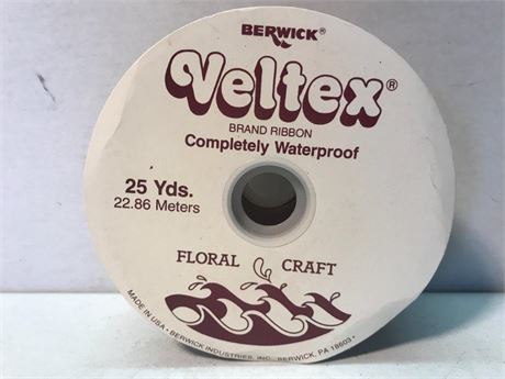 Sealed Veltex 25 Yds. Floral Craft Ribbon