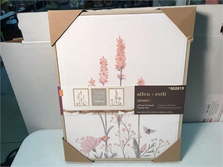 Allen Roth 3 Piece Framed Canvas Set