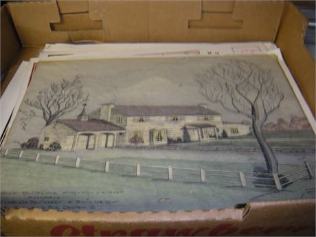 Drawing and vintage posters