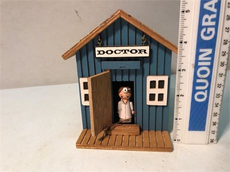Vtg Wooden Chinese Craftsmen Doctors Office