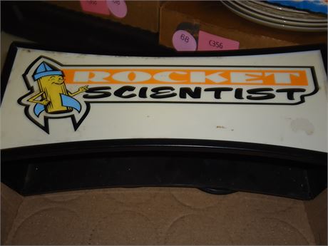 Lighted Rocket Science Sign