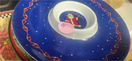 Lot Of Christmas Decorations & serving Trays