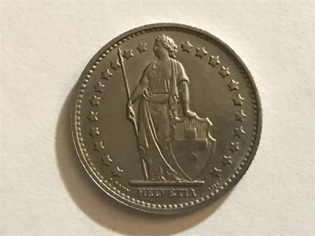 1968 Switzerland 1 Franc