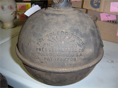Vintage Round Cast Iron Torch From The Toledo Torch Company