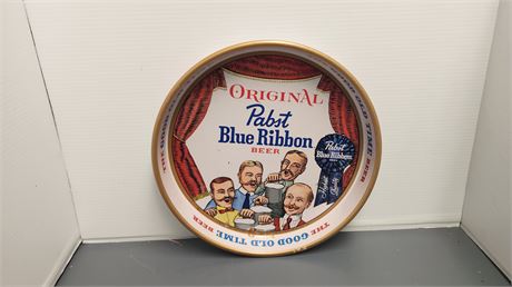 Pabst Blue Ribbon Beer Metal Tray