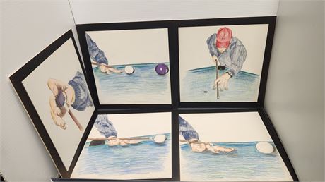 5 - Artist Sketches " Pool On Cue "